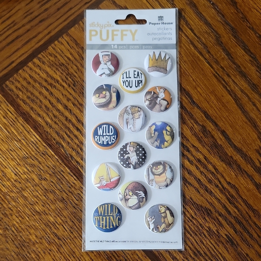 NEW: Where the Wild Things Are-Themed Paper House Puffy Stickers